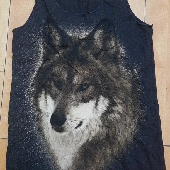 black wolf tank top * 3 for 15 - Picture 1 of 3